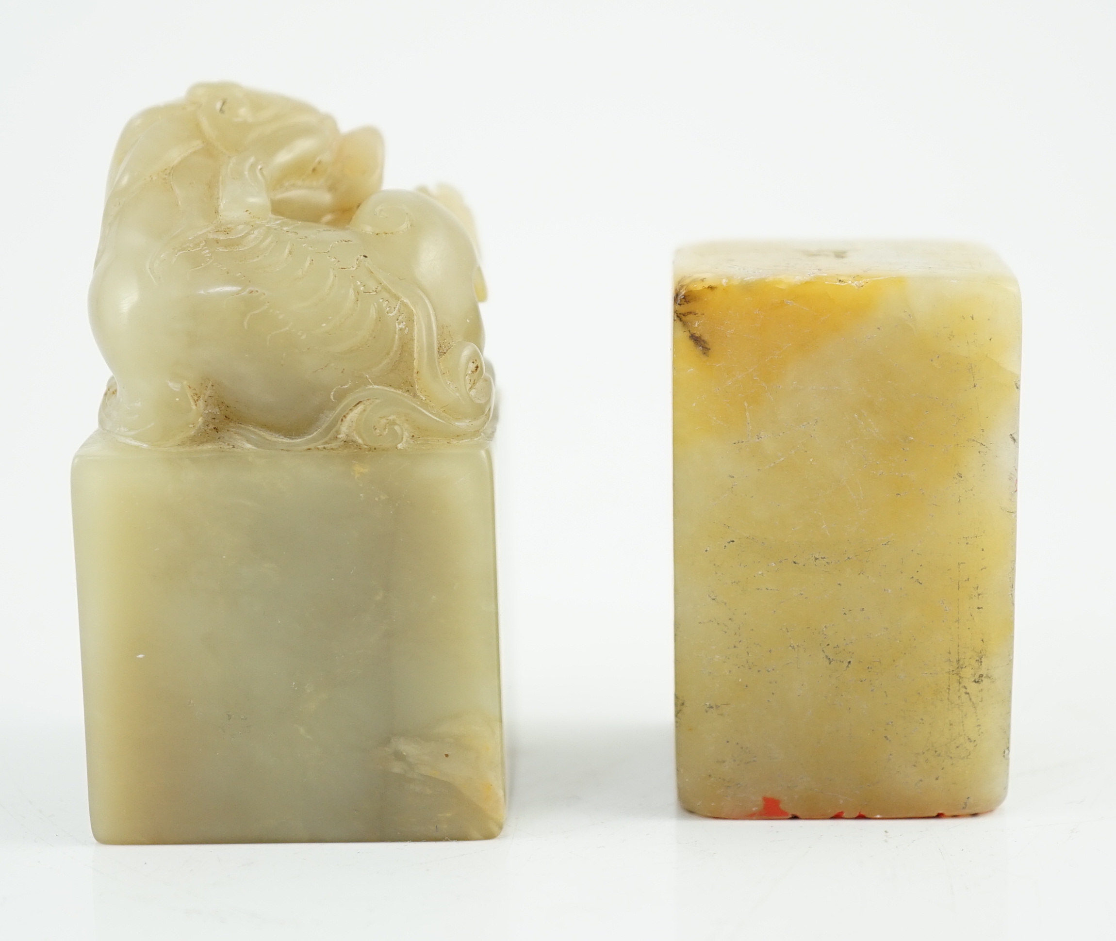 Two Chinese soapstone seals